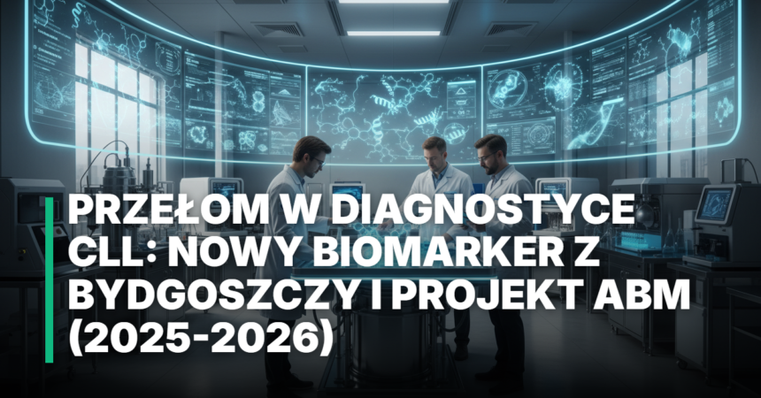 Naukowcy w Centrum Onkologii w Bydgoszczy badają biomarker CLL. Nowoczesne laboratorium, innowacyjny sprzęt diagnostyczny i projekt ABM 2025-2026.