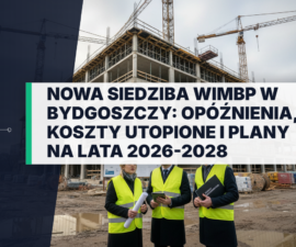 Wizualizacja nowej siedziby biblioteki WiMBP w Bydgoszczy. Nowoczesny budynek, inwestycja miejska i plany budowy obiektu kultury na lata 2026-2028.