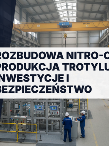 Inżynierowie montują linię produkcji trotylu w Nitro-Chem Bydgoszcz. Nowoczesna infrastruktura wojskowa, systemy bezpieczeństwa i rozbudowa zakładu.