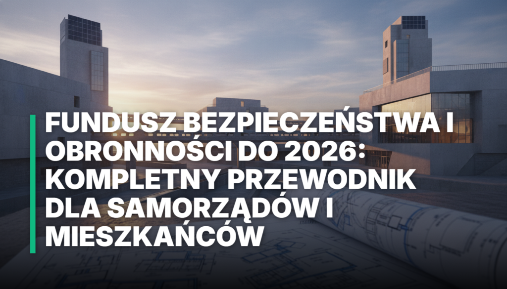 Fundusz Bezpieczeństwa i Obronności do 2026: Kompletny przewodnik dla samorządów i mieszkańców